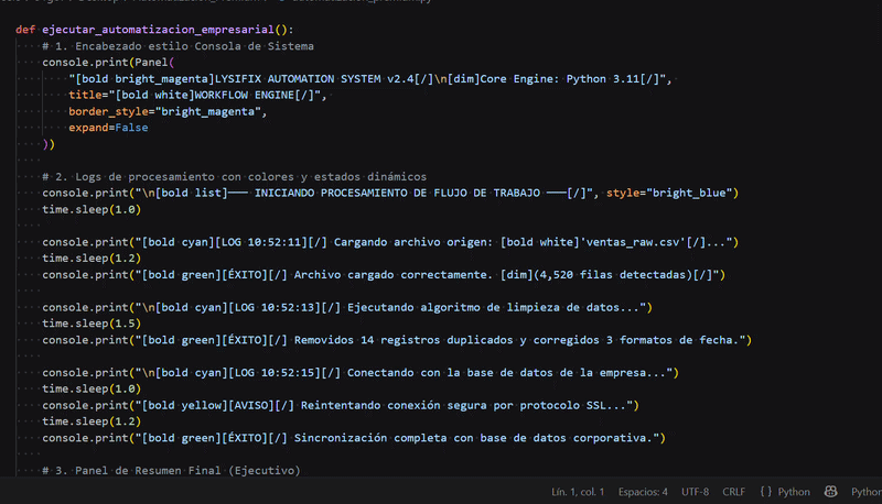 Vista previa de la calculadora en consola